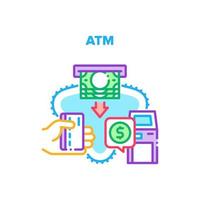 Bankomat Bank maskin vektor begrepp Färg illustration