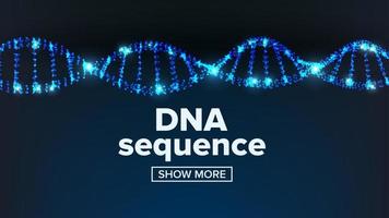 Vektor der DNA-Struktur. medizinisches Banner. Chemie Abdeckung. Labordesign. Illustration