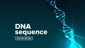 Vektor der DNA-Struktur. wissenschaftlicher Hintergrund. Menschliches Genom. Illustration