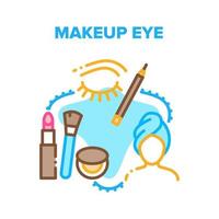 Make-up-Augen- und Augenbrauen-Schönheitsvektor-Konzeptfarbe vektor