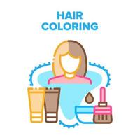 hår färg vektor koncept färg illustration