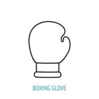 boxning handske översikt ikon vektor