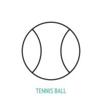 Tennisball-Gliederungssymbol vektor