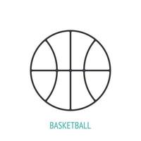 Symbol für den Umriss des Basketballballs vektor