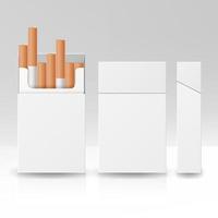 Blankopackung Packung Zigaretten 3D-Vektorkartonvorlage für Design. isolierte Abbildung