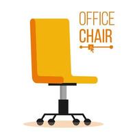 Bürostuhl-Vektor. Einstellung und Anwerbung von Unternehmen. leerer platz für mitarbeiter. ergonomischer Sessel für Geschäftsführer. möbel-symbol-illustration vektor