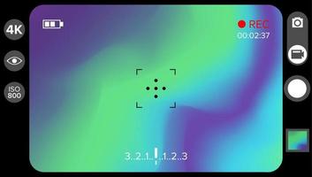 Kamera-Sucher-Vektor. Fokussierscheibe der Kamera. Aufnahme der Sucherkamera. Vektorvorlage für Ihr Design. vektor