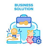 Business Solution Strategie Vektor Konzept Farbe