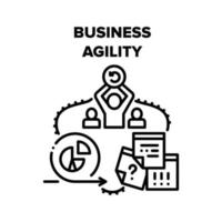 Business-Agility-Vektor-Schwarz-Illustrationen vektor