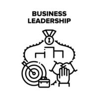 Business Leadership Team Vektor schwarze Illustration