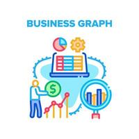 Business-Grafik-Vektor-Konzept-Farbillustration vektor