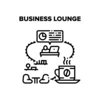 business lounge vektorkonzept farbillustration vektor