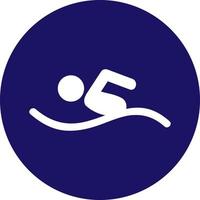 Schwimmsport solide Ikone vektor