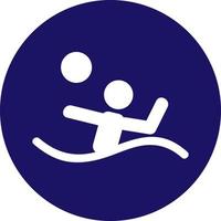 solides Symbol für Wasserballsport vektor