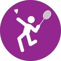 Badminton-Sport-Soli-Symbol vektor