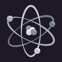 atom med elektroner i bana vektor illustration fysisk vetenskap grafisk