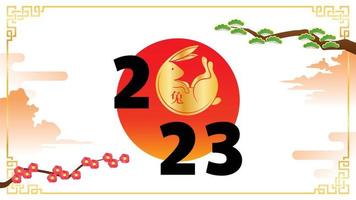 chinesisches neujahr 2023 banner vektorillustration vektor