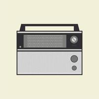 Design-Vektorillustration des Retro-klassischen Radios flache. alter Radiotuner. Vektor-Illustration von Vintage-Funkempfänger, flacher Stil. Retro-Radio vektor