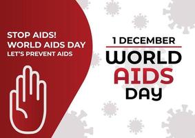 värld AIDS dag baner, värld AIDS dag posta design, klot med röd band vektor