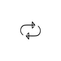 Icon-Design im Linienstil wiederholen vektor