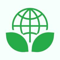 Internet Globus Öko grünes Symbol - Vektor