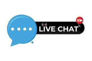 Live-Chat-Schaltfläche mit Chat-Messenger-Icon-Design-Vektor vektor