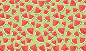 Muster Obst Wassermelone Hintergrund. Fruchtmuster-Design vektor