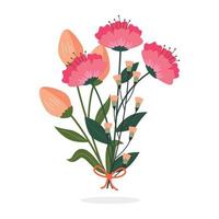 Vektor florales Design. Blumenmuster für Hochzeitseinladungskarte. Abbildung Blumenmuster
