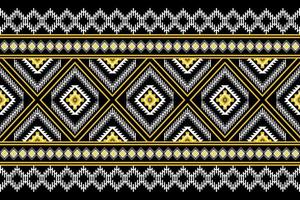 geometrisches ethnisches orientalisches nahtloses muster traditionelles design für hintergrund, teppich, tapete, kleidung, verpackung, batik, stoff, vektor, illustration, stickereistil. vektor