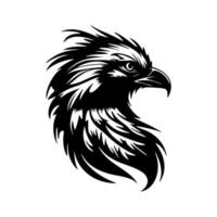 attraktives schwarz-weißes Adlerlogo. gut für Drucke und T-Shirts. vektor