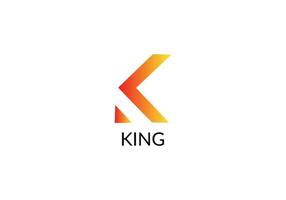 könig abstrakter k-buchstabe moderne minimalistische logo-design-vorlage vektor
