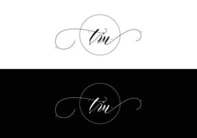abstraktes tm-Buchstaben-Logo-Design vektor