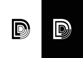 abstrakter d-Buchstabe moderne Anfangsbuchstaben-Logo-Design vektor
