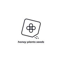 Vektorzeichen Honigpflanzen Samen Symbol ist auf einem weißen Hintergrund isoliert. Symbolfarbe editierbar. vektor