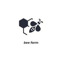 Vektorzeichen Bienenfarm Symbol ist auf einem weißen Hintergrund isoliert. Symbolfarbe editierbar. vektor