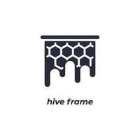 Vektorzeichen Hive Frame Symbol ist auf einem weißen Hintergrund isoliert. Symbolfarbe editierbar. vektor