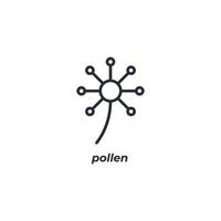Vektorzeichen Pollensymbol ist auf einem weißen Hintergrund isoliert. Symbolfarbe editierbar. vektor