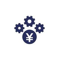 Money-Management-Symbol mit Yuan-Symbol vektor