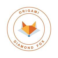 Origami-Logo-Design-Vektor-Symbol-Vorlage-Illustration vektor