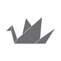 Origami-Logo-Design-Vektor-Symbol-Vorlage-Illustration vektor
