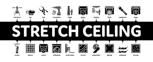 Spanndeckenfliese minimaler Infografik-Banner-Vektor vektor