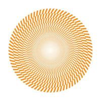 orange optisk illusion linje spiral cirkel vektor mall.