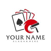 Malen Sie Poker-Logo-Vektorvorlage, kreative Poker-Logo-Designkonzepte vektor