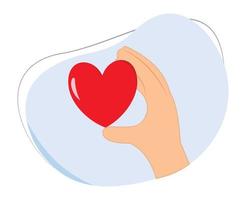 hand innehav hjärta symbol. illustration ge en kärlek symbol vektor