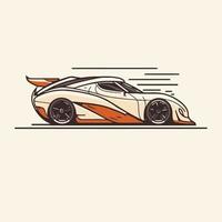 Illustration des Sportwagens, Superauto-Logovektor vektor