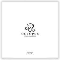 einfaches Oktopus-Logo Premium eleganter Vorlagenvektor eps 10 vektor