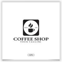 Coffee Shop Logo Premium elegante Vorlage Vektor eps 10