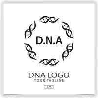 symbol für wissenschaftstechnologie, dna-logo premium elegantes vorlagendesign vektor eps 10