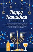 hanukkah festival affisch vektor
