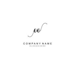 anfängliches oo-schönheitsmonogramm und elegantes logo-design, handschriftliches logo der ersten unterschrift, hochzeit, mode, blumen und botanik mit kreativer vorlage. vektor